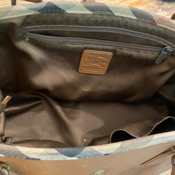 Burberry half tote with buckle and solid top handles tan calfskin very soft - Picture 6 of 11